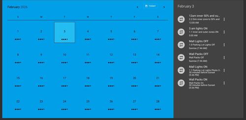 Lighting scheduling interface
